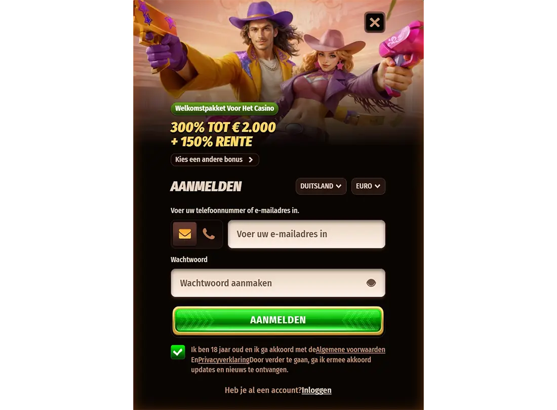 WestAce Casino Aanmelden en inloggen