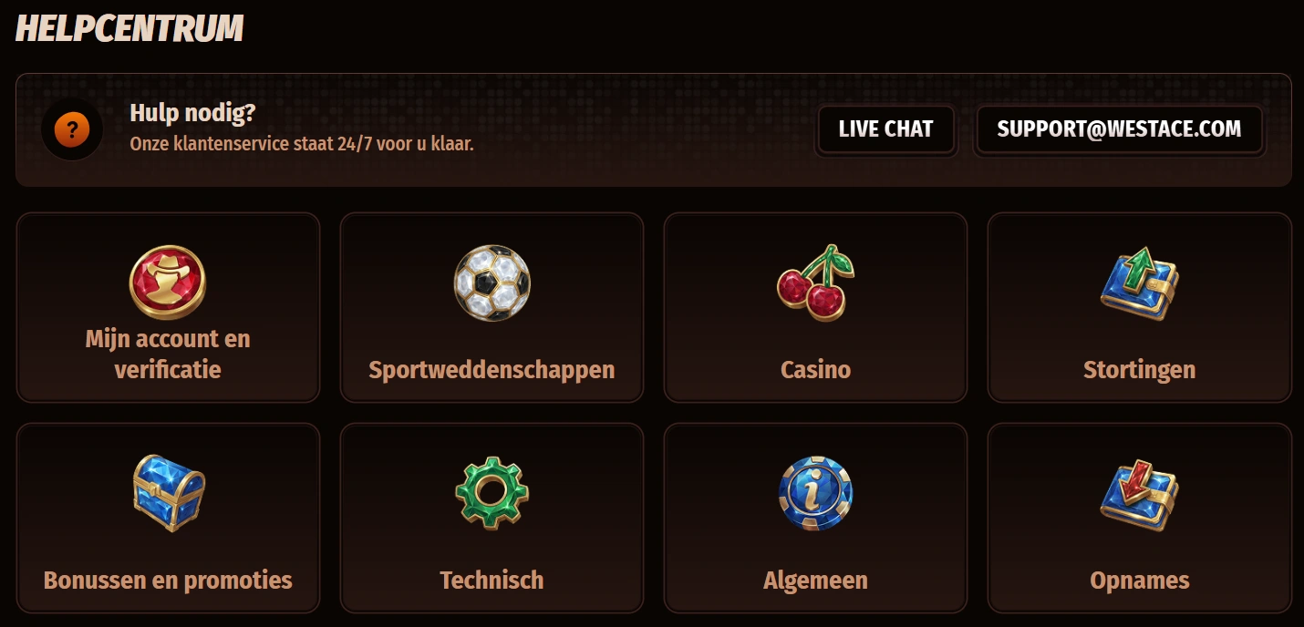 WestAce Casino Klantenservice